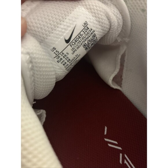 Nike Vapor Edge Speed 360 2 White Crimson Red Men Size 15 Football FQ4045-104 - Picture 6 of 6